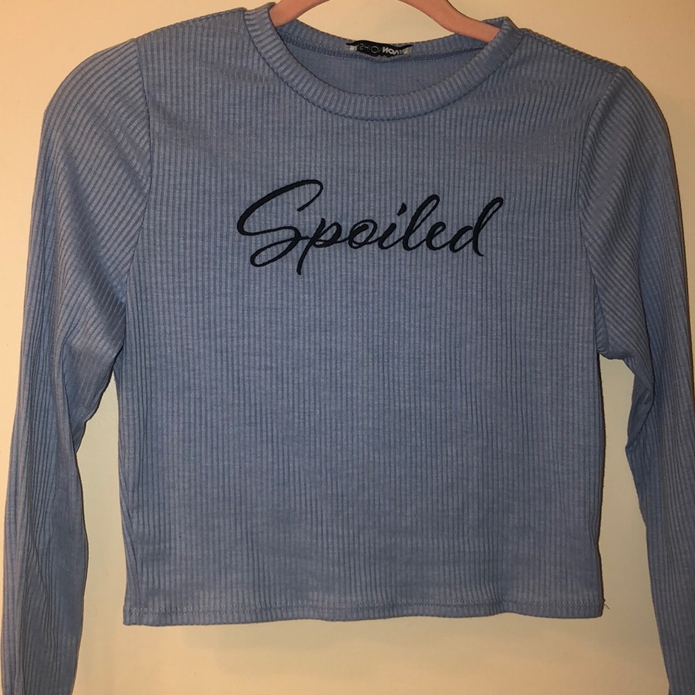 fashion nova long sleeve knit crop top